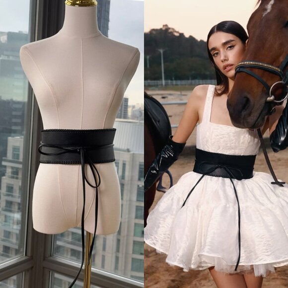 Bronx and Banco Accessories - 🆕 BRONX & BANCO 🧿 NWOT Briana Faux Leather Tie-Around Belt, Black